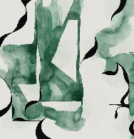 Papier peint abstrait moderne – Abstract Green Flow - Muralconcept