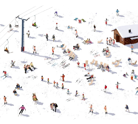 Papier peint panoramique après ski