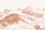 Papier peint montagne chaine des Aravis - Muralconcept