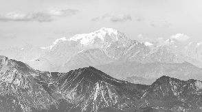 Papier peint salle de bain montagne ciel des aravis