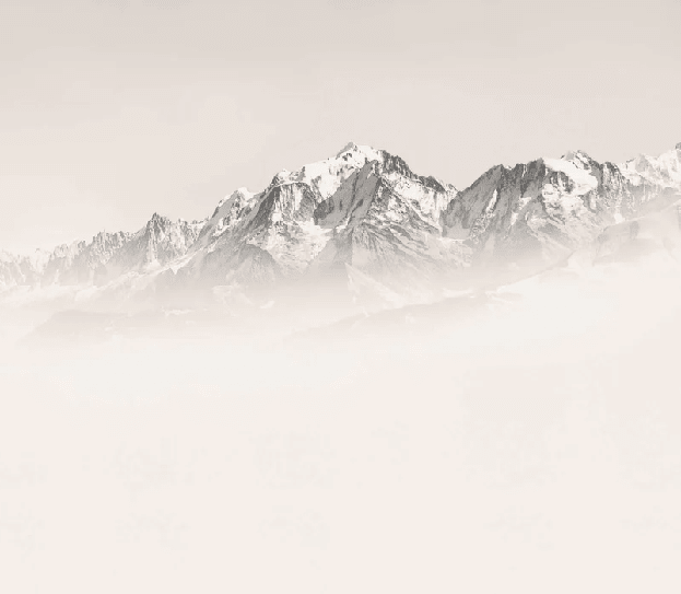 Papier peint Mont Blanc dans la brume sépia - Muralconcept