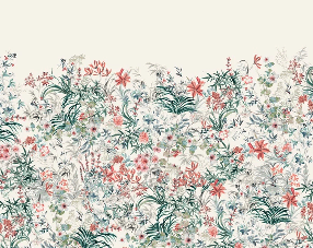 Papier peint floral - Les jardins de Léontine - Muralconcept