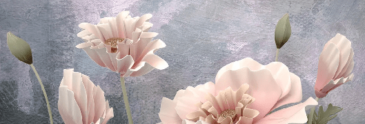 Papier peint panoramique Romantique Flower - Muralconcept