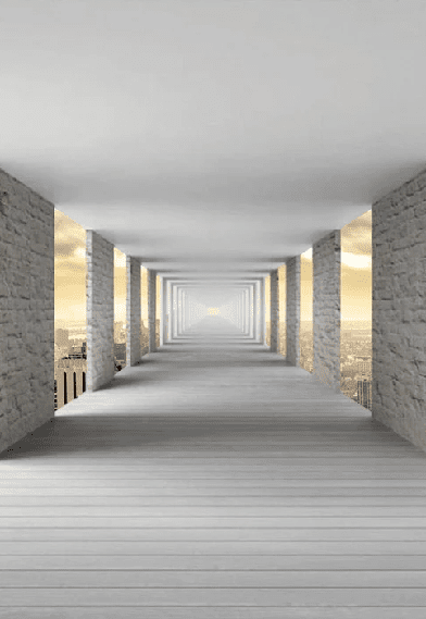 Papier peint trompe l'oeil New York Hall - Muralconcept