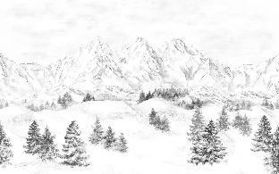 Papier peint montagne massif des Alpes