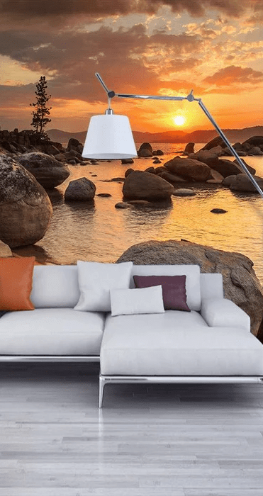 Papier peint panoramique coucher de soleil évasion - Muralconcept