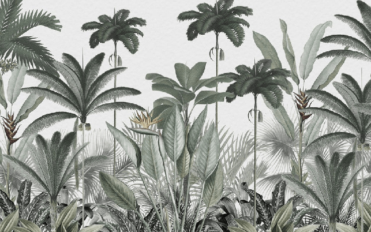 Papier peint panoramique jungle tree, XXL, tendance