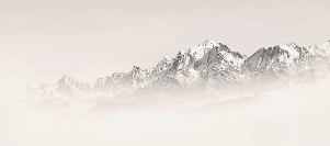 Papier peint Mont Blanc dans la brume sépia