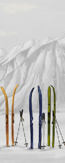 Papier peint ski à Courchevel