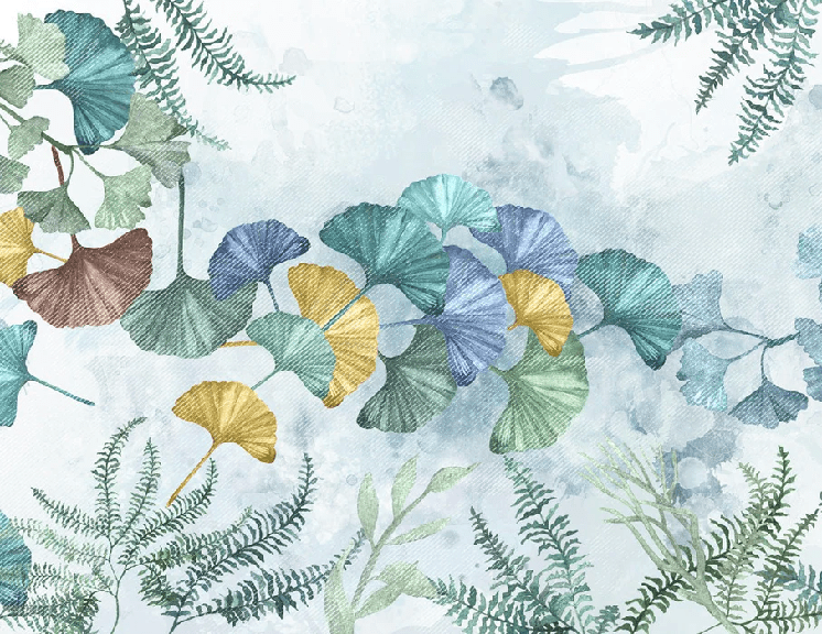 Papier peint panoramique ginkgo biloba japon