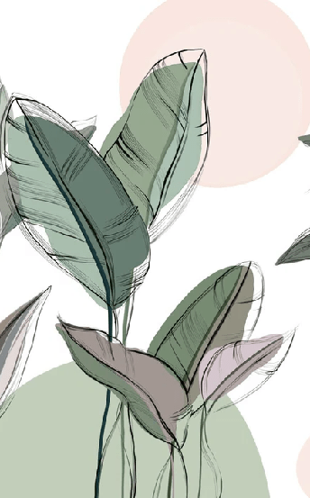 Panoramic green wallpaper - Muralconcept