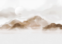 Papier peint montagnes voilées – Lueur sépia