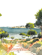 Carta da parati panoramica aria estiva