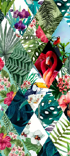 Papier peint Jungle Mosaïque