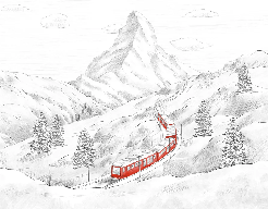 Papier peint panoramique Mont Cervin