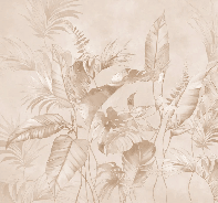 Papier peint élégante jungle poudrée - Muralconcept