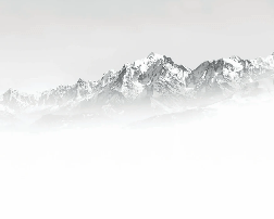 Papier peint Mont Blanc dans la brume noir et blanc
