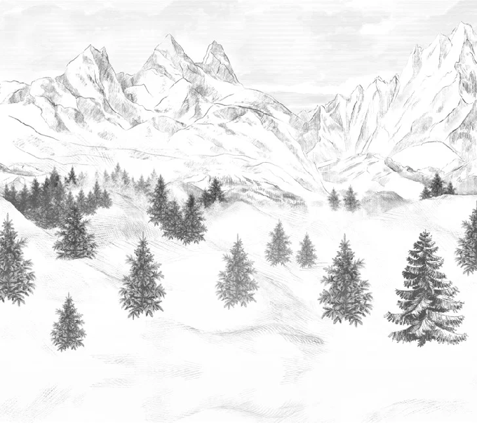 Papier peint Aiguilles d'Arves - Muralconcept