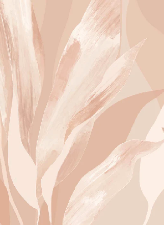 Papier peint étoffe florale nude - Muralconcept