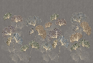 Papier peint bistrot ginkgo asie tendance - Muralconcept