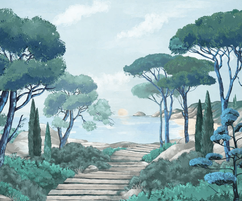 Papier peint balade dans les calanques, XXL, tendance