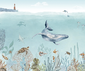 Papier peint panoramique vie marine - Muralconcept