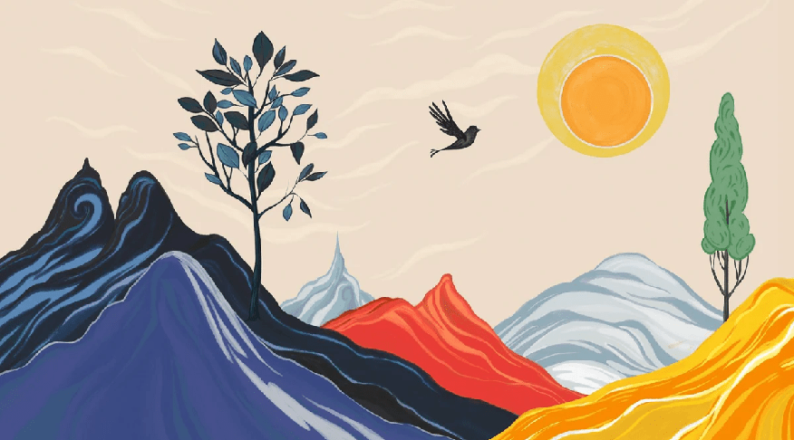 Papier peint panoramique zen color