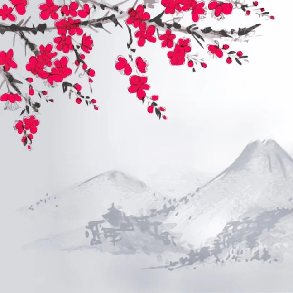 Papier peint zen paysage minimaliste