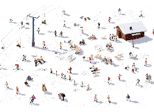 Papier peint panoramique après ski - Muralconcept