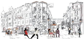 Papier peint restaurant balade parisienne