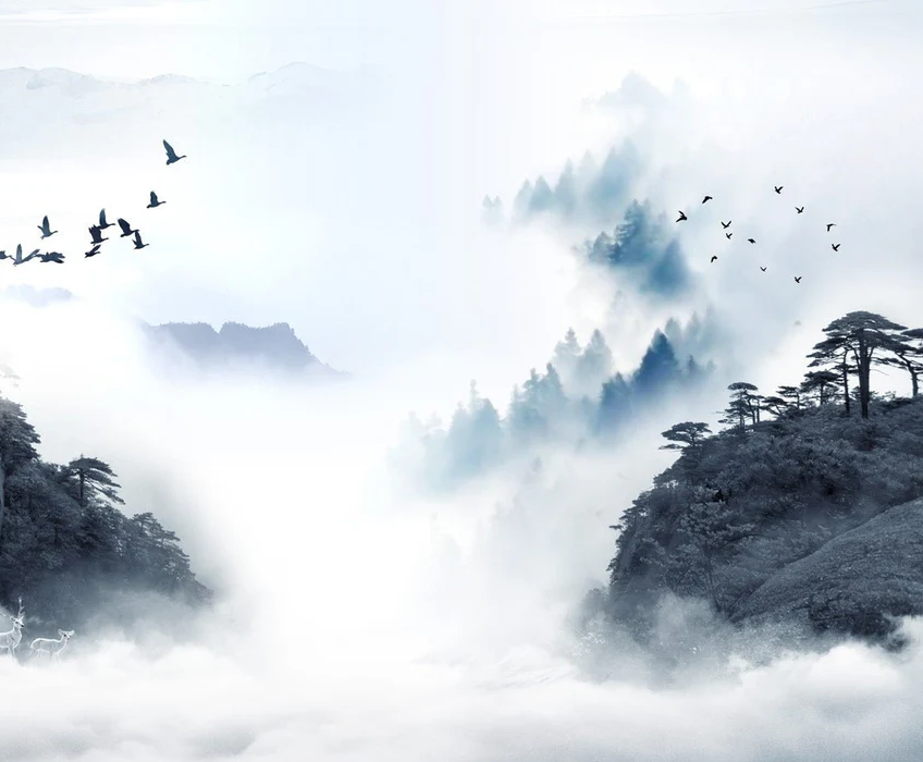 Papier peint Lever de jour en Chine - Muralconcept