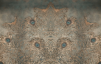 Papier Peint Majestueuse Plume Paon - Muralconcept