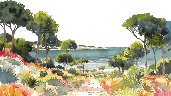 Carta da parati panoramica aria estiva