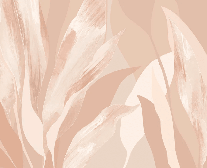 Papier peint étoffe florale nude - Muralconcept