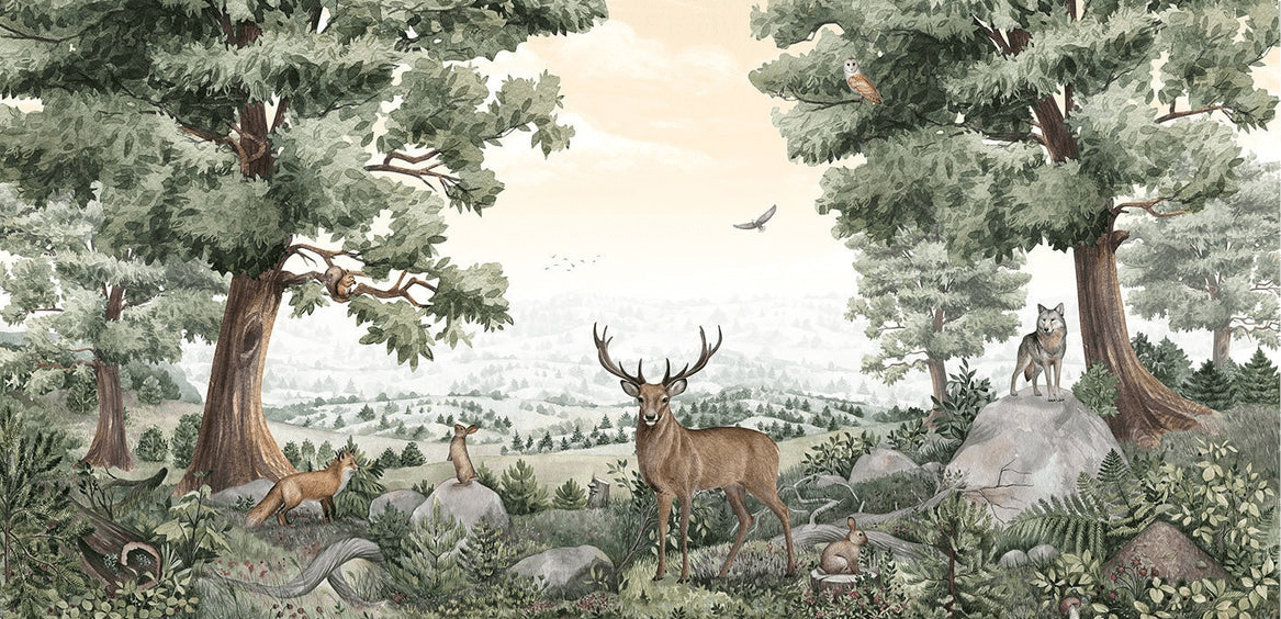 Papier peint vie des animaux, XXL, tendance