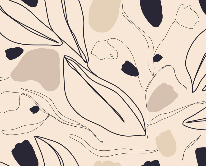 Carta da parati dal design essenziale color nude