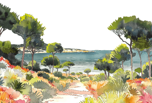 Carta da parati panoramica aria estiva