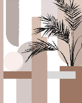 Papier peint panoramique géométrique terracotta