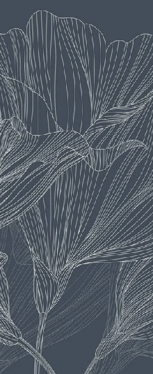 Papier peint panoramique valse des fleurs bleu