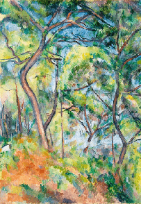 Carta da parati foresta di pini - Paul Cézanne