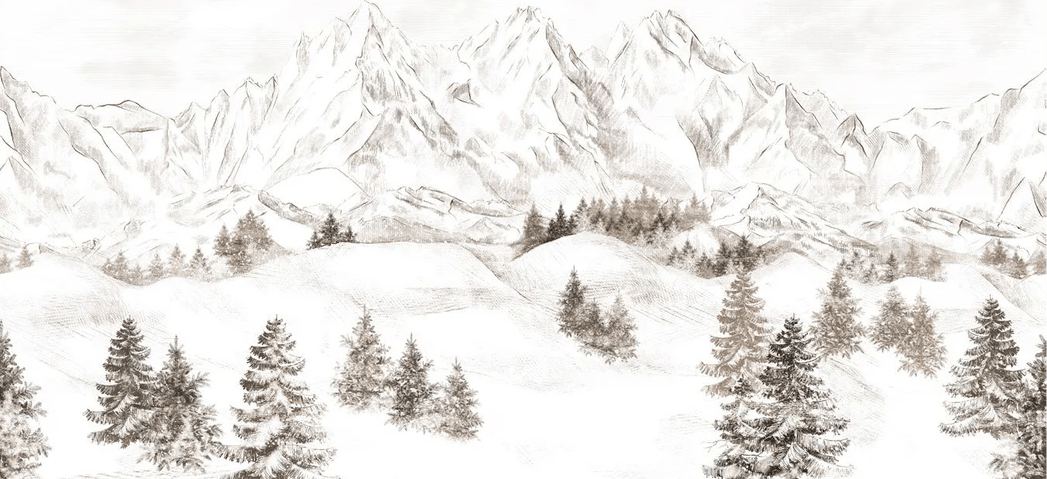 Papier peint montagne massif des Alpes