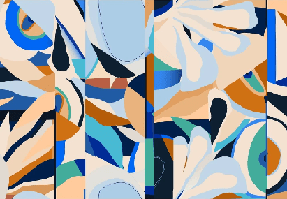 Papier peint abstrait vibrant - Muralconcept