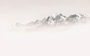 Papier peint matin brumeux Mont Blanc - Muralconcept