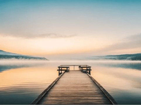 Papier peint photo vue lac