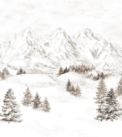 Papier peint montagne massif des Alpes