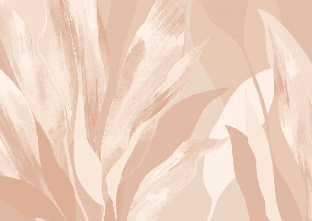 Papier peint étoffe florale nude - Muralconcept