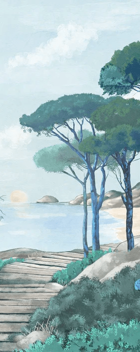 Papier peint balade dans les calanques - Muralconcept