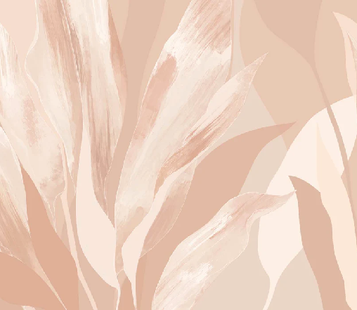 Papier peint étoffe florale nude - Muralconcept