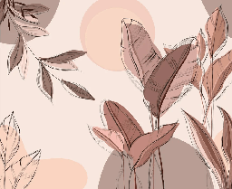 Papier peint panoramique végétal graphique