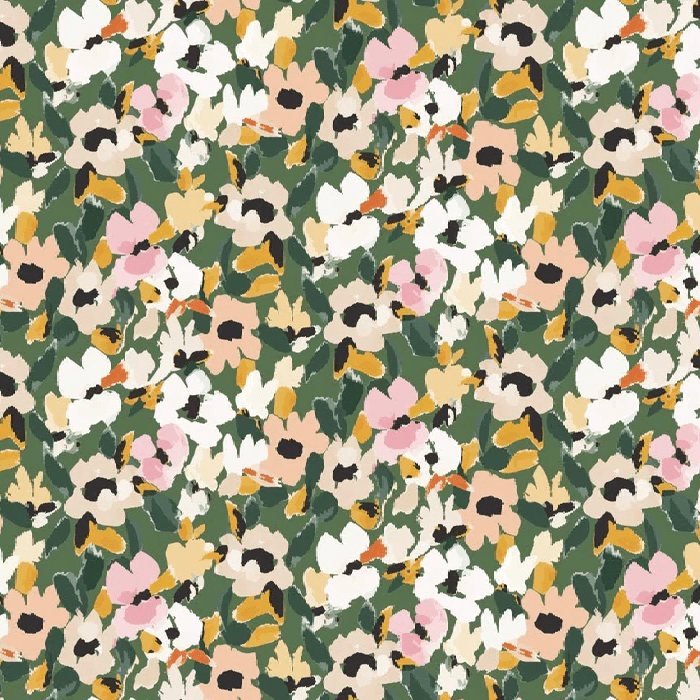 Papier peint floral liberty – Motif fleurs printanières - Muralconcept